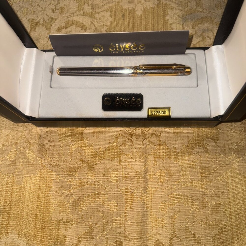 Elysee Bi-Parthenon Fountain Pen Pre-Owned (Fine Nib) 18K Goldplated